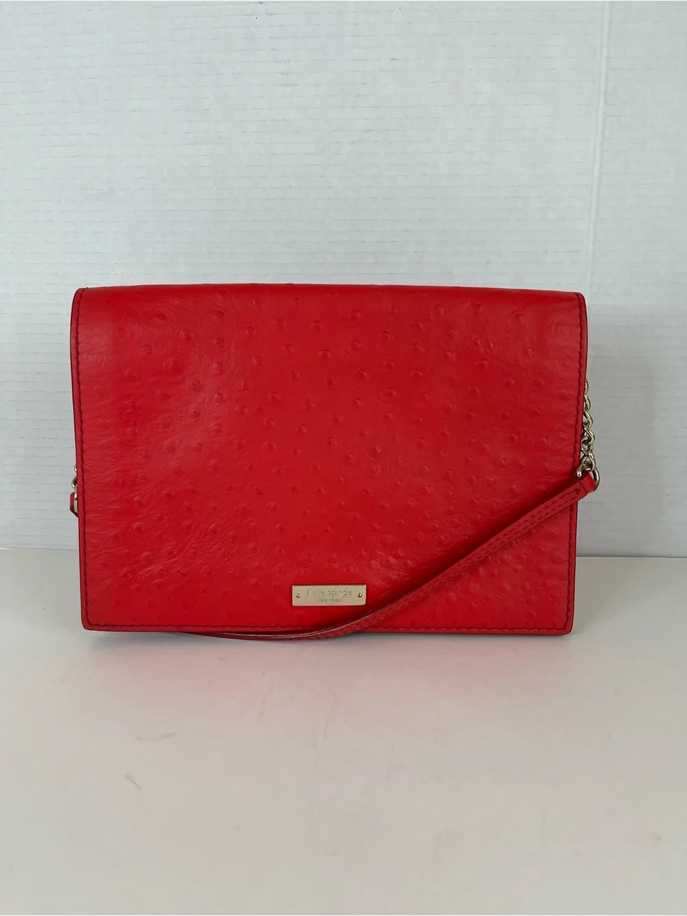 kate spade Red Textured Leather Crossbody Shoulder Bag